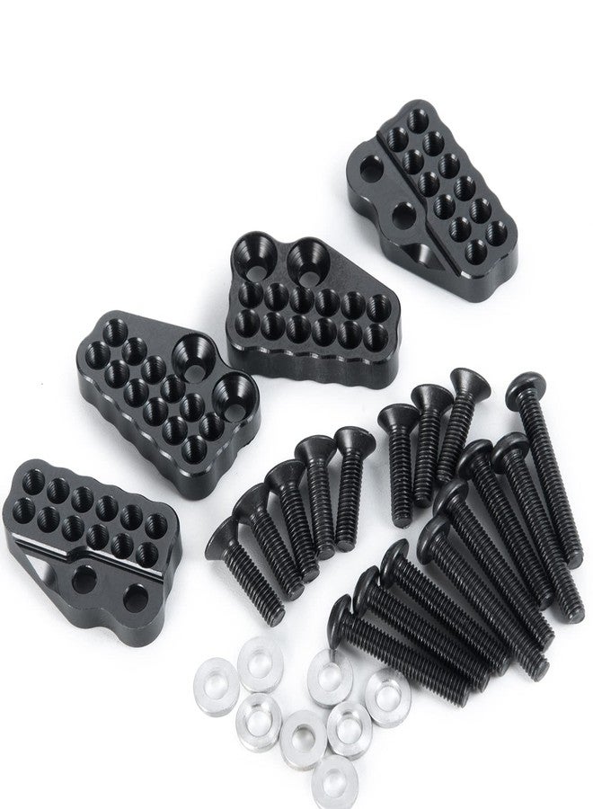 RCHUBAM 4 قطع من حلقات تثبيت أبراج امتصاص الصدمات المعدنية لسيارة الزحف التي تعمل بالتحكم عن بعد Axial SCX10 AXI03004 Capra بمقياس 1/10 - Image 2